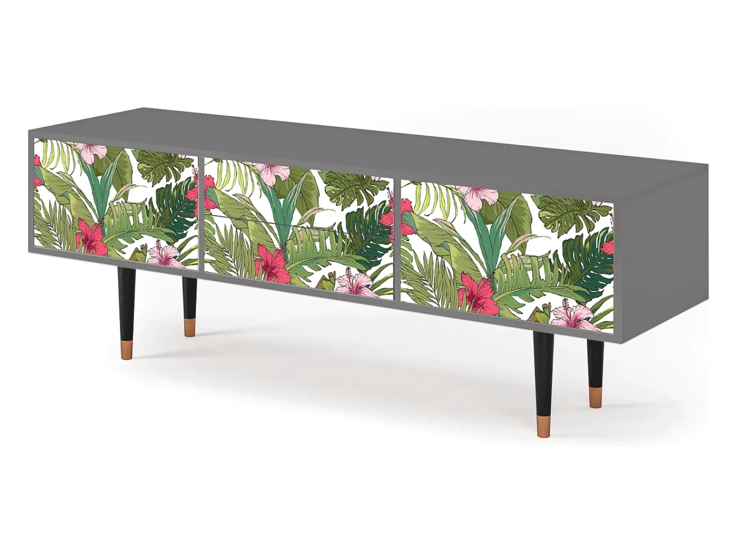 Online Mueble de TV - 170х59х48 cm - T4 - Verdant Tropics, Cinza Cinzento