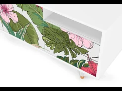 Mueble de TV - 125х56х41 cm - T7 - Verdant Tropics, Branco^ Móvel De Tv