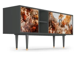 Móvel De Tv| Mueble de TV - 150х69х41 cm - T5 - Versailles, Antracite Cinza antracite