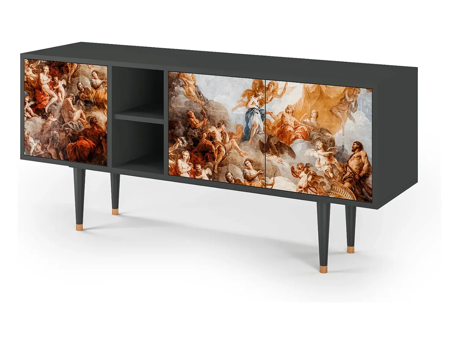 Móvel De Tv| Mueble de TV - 150х69х41 cm - T5 - Versailles, Antracite Cinza antracite