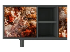 Móvel De Tv| Mueble de TV - 150х69х41 cm - T5 - Versailles, Antracite Cinza antracite