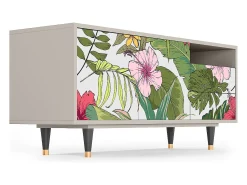 Móvel De Tv* Mueble de TV - 125х56х41 cm - T7 - Verdant Tropics, Areia Bege