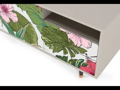 Móvel De Tv* Mueble de TV - 125х56х41 cm - T7 - Verdant Tropics, Areia Bege