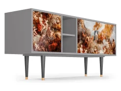 Mueble de TV - 150х69х41 cm - T5 - Versailles, Cinza^ Móvel De Tv