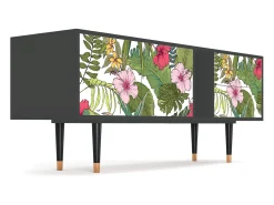 Outlet Mueble de TV - 170х69х48 cm - T1 - Verdant Tropics, Antracite Cinza antracite