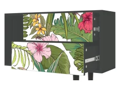 Outlet Mueble de TV - 170х69х48 cm - T1 - Verdant Tropics, Antracite Cinza antracite