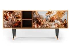 Móvel De Tv| Mueble de TV - 150х69х41 cm - T5 - Versailles, Nogueira Castanho