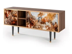 Móvel De Tv| Mueble de TV - 150х69х41 cm - T5 - Versailles, Nogueira Castanho