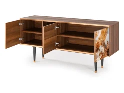 Móvel De Tv| Mueble de TV - 150х69х41 cm - T5 - Versailles, Nogueira Castanho