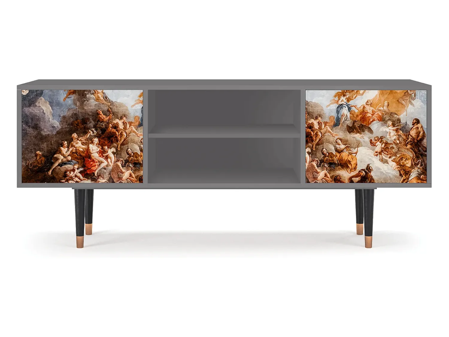 Outlet Mueble de TV - 170х69х48 cm - T2 - Versailles, Cinza Cinzento