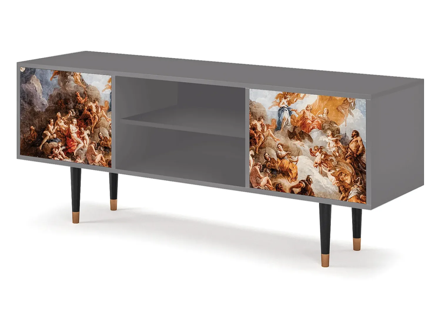 Outlet Mueble de TV - 170х69х48 cm - T2 - Versailles, Cinza Cinzento