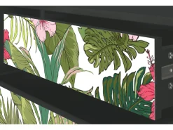 Móvel De Tv| Mueble de TV - 170х59х48 cm - T4 - Verdant Tropics, Antracite Cinza antracite