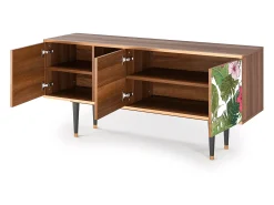 Móvel De Tv* Mueble de TV - 150х69х41 cm - T5 - Verdant Tropics, Nogueira Castanho