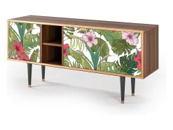 Móvel De Tv* Mueble de TV - 150х69х41 cm - T5 - Verdant Tropics, Nogueira Castanho