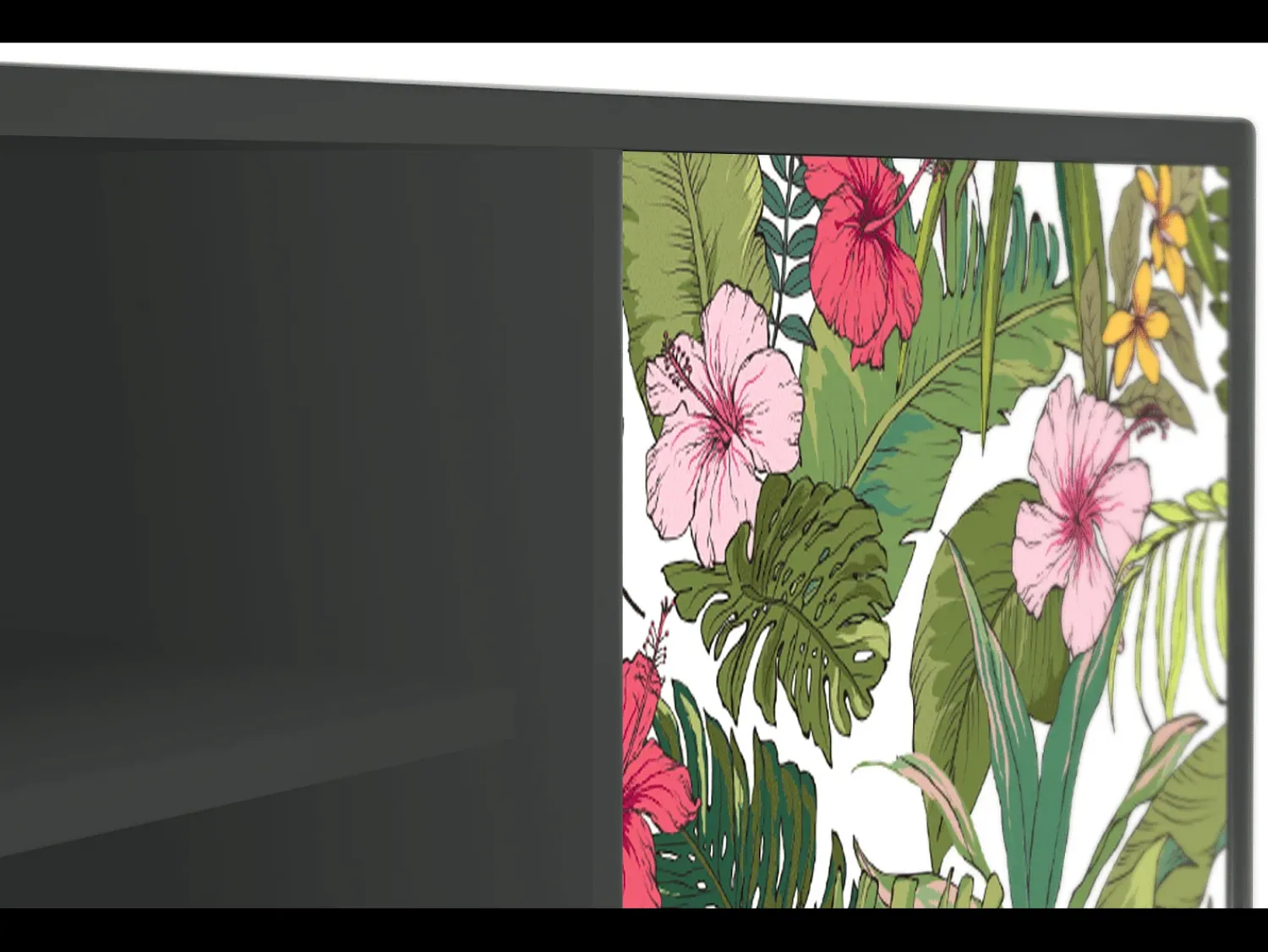 Móvel De Tv| Mueble de TV - 170х69х48 cm - T2 - Verdant Tropics, Antracite Cinza antracite