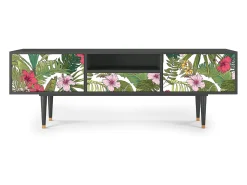 Móvel De Tv| Mueble de TV - 170х59х41 cm - T6 - Verdant Tropics, Antracite Cinza antracite