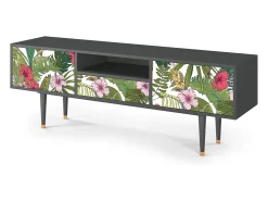Móvel De Tv| Mueble de TV - 170х59х41 cm - T6 - Verdant Tropics, Antracite Cinza antracite