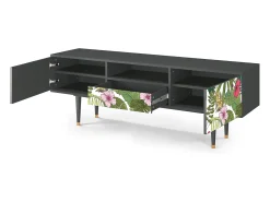 Móvel De Tv| Mueble de TV - 170х59х41 cm - T6 - Verdant Tropics, Antracite Cinza antracite