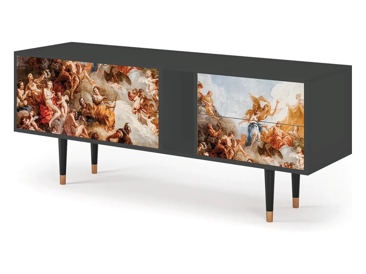 Móvel De Tv* Mueble de TV - 170х69х48 cm - T1 - Versailles, Antracite Cinza antracite