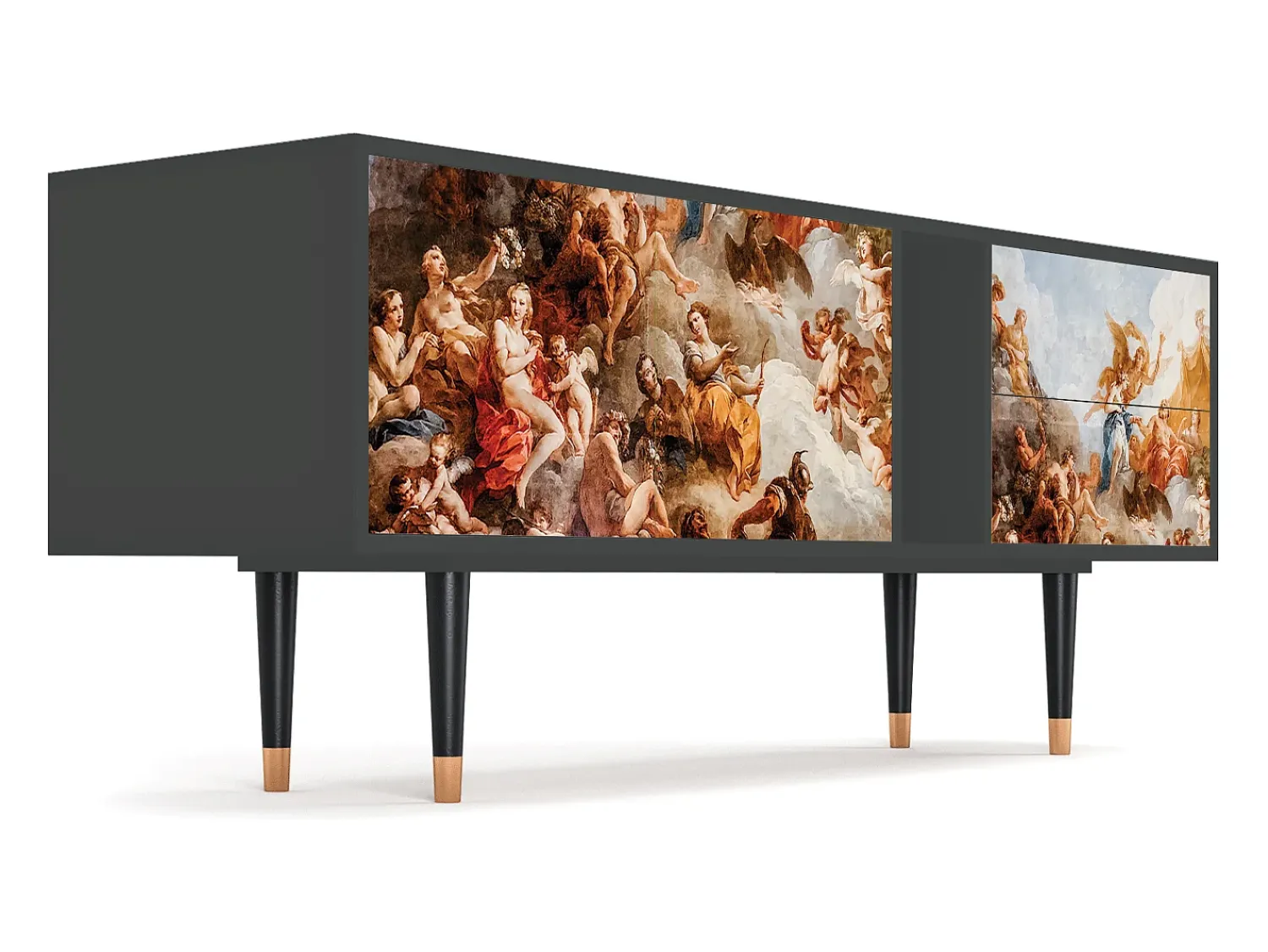 Móvel De Tv* Mueble de TV - 170х69х48 cm - T1 - Versailles, Antracite Cinza antracite
