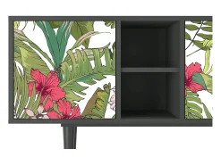Mueble de TV - 150х69х41 cm - T5 - Verdant Tropics, Antracite^ Móvel De Tv