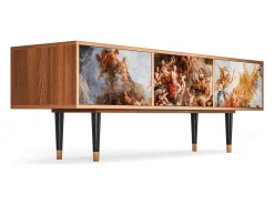 Móvel De Tv* Mueble de TV - 170х59х48 cm - T4 - Versailles, Nogueira Castanho