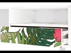 Mueble de TV - 115х59х48 cm - T3 - Verdant Tropics, Branco^ Móvel De Tv