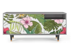 Mueble de TV - 125х56х41 cm - T7 - Verdant Tropics, Cinza^ Móvel De Tv