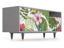 Mueble de TV - 125х56х41 cm - T7 - Verdant Tropics, Cinza^ Móvel De Tv