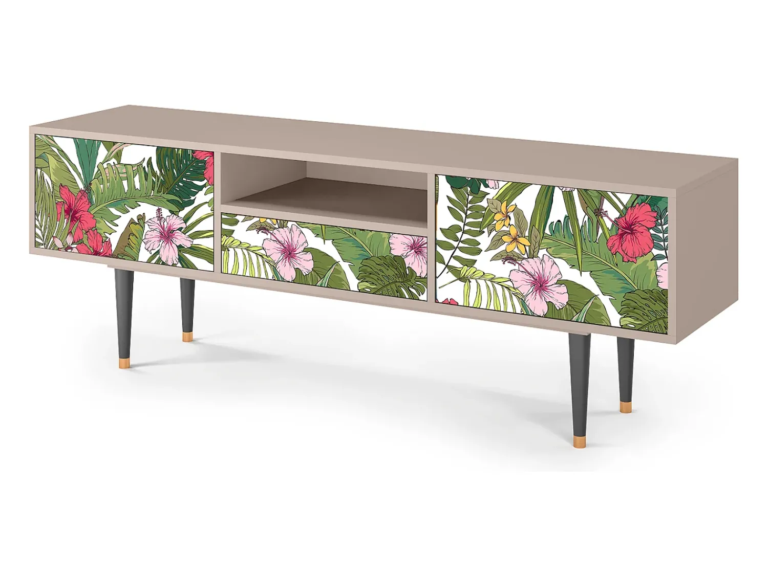 Discount Mueble de TV - 170х59х41 cm - T6 - Verdant Tropics, Areia Bege