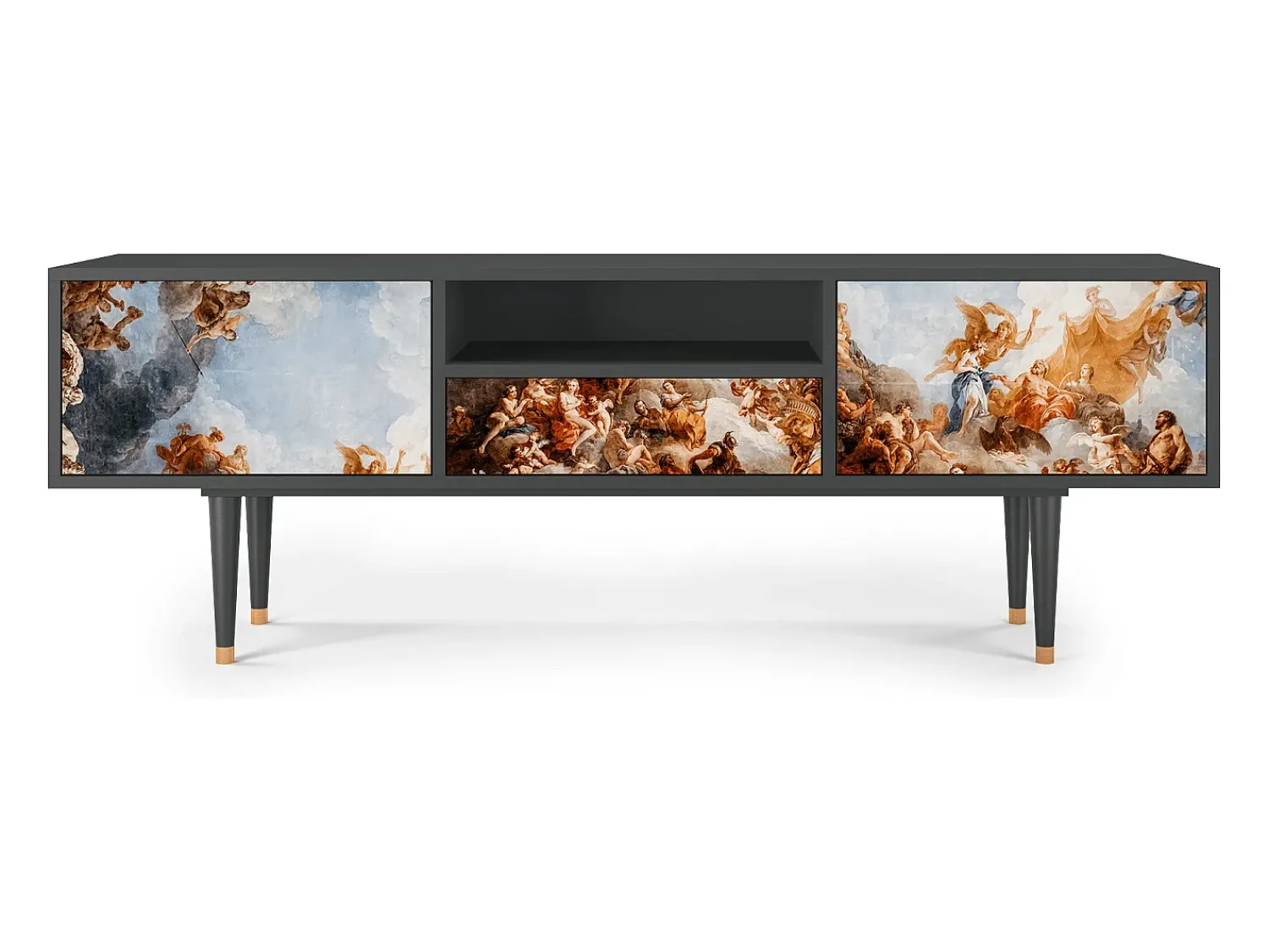 Móvel De Tv| Mueble de TV - 170х59х41 cm - T6 - Versailles, Antracite Cinza antracite