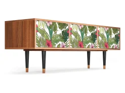 Móvel De Tv* Mueble de TV - 170х59х48 cm - T4 - Verdant Tropics, Nogueira Castanho
