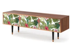 Móvel De Tv* Mueble de TV - 170х59х48 cm - T4 - Verdant Tropics, Nogueira Castanho
