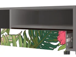 Best Mueble de TV - 115х59х48 cm - T3 - Verdant Tropics, Cinza Cinzento