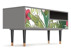 Best Mueble de TV - 115х59х48 cm - T3 - Verdant Tropics, Cinza Cinzento