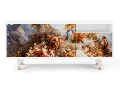 Móvel De Tv* Mueble de TV - 125х56х41 cm - T7 - Versailles, Branco Bege