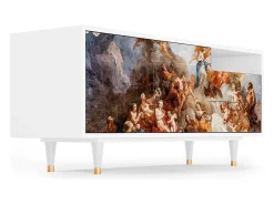 Móvel De Tv* Mueble de TV - 125х56х41 cm - T7 - Versailles, Branco Bege