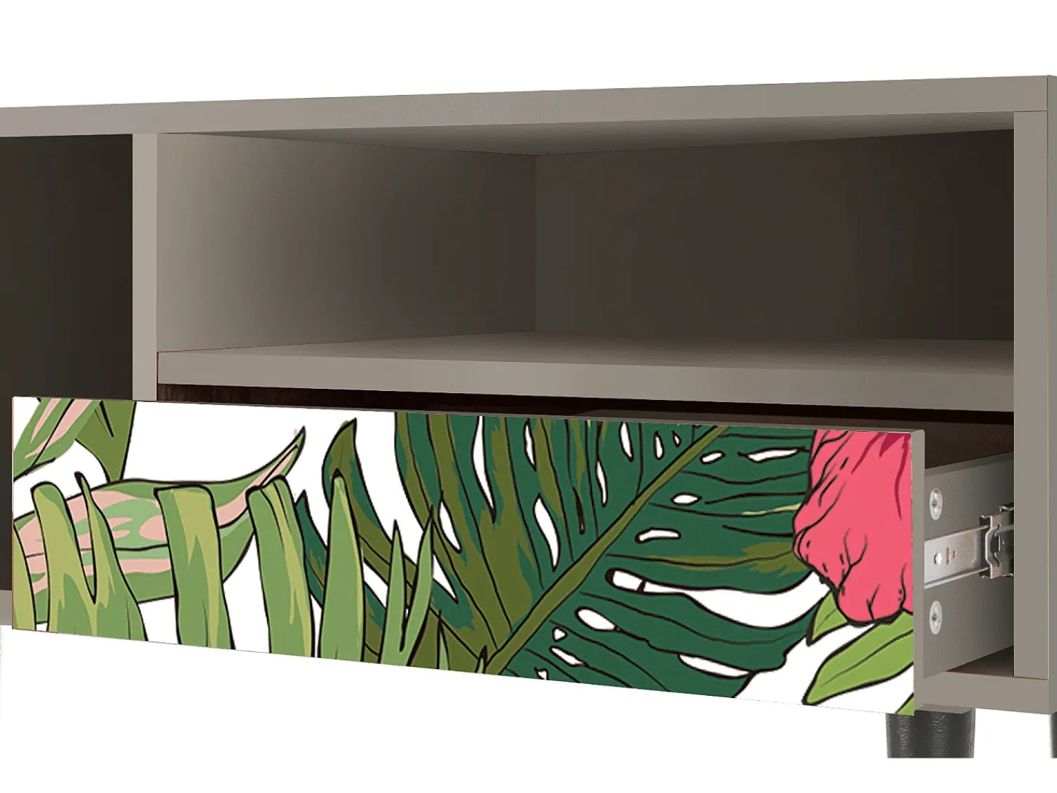 Móvel De Tv* Mueble de TV - 115х59х48 cm - T3 - Verdant Tropics, Areia Bege