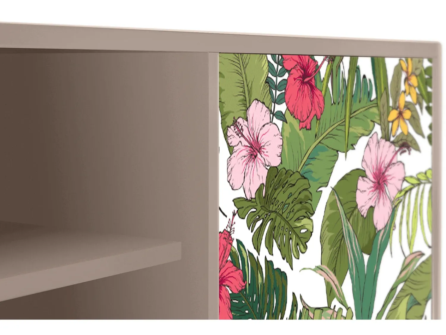 Móvel De Tv| Mueble de TV - 170х69х48 cm - T2 - Verdant Tropics, Latte Bege