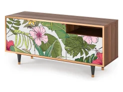 Mueble de TV - 125х56х41 cm - T7 - Verdant Tropics, Nogueira^ Móvel De Tv