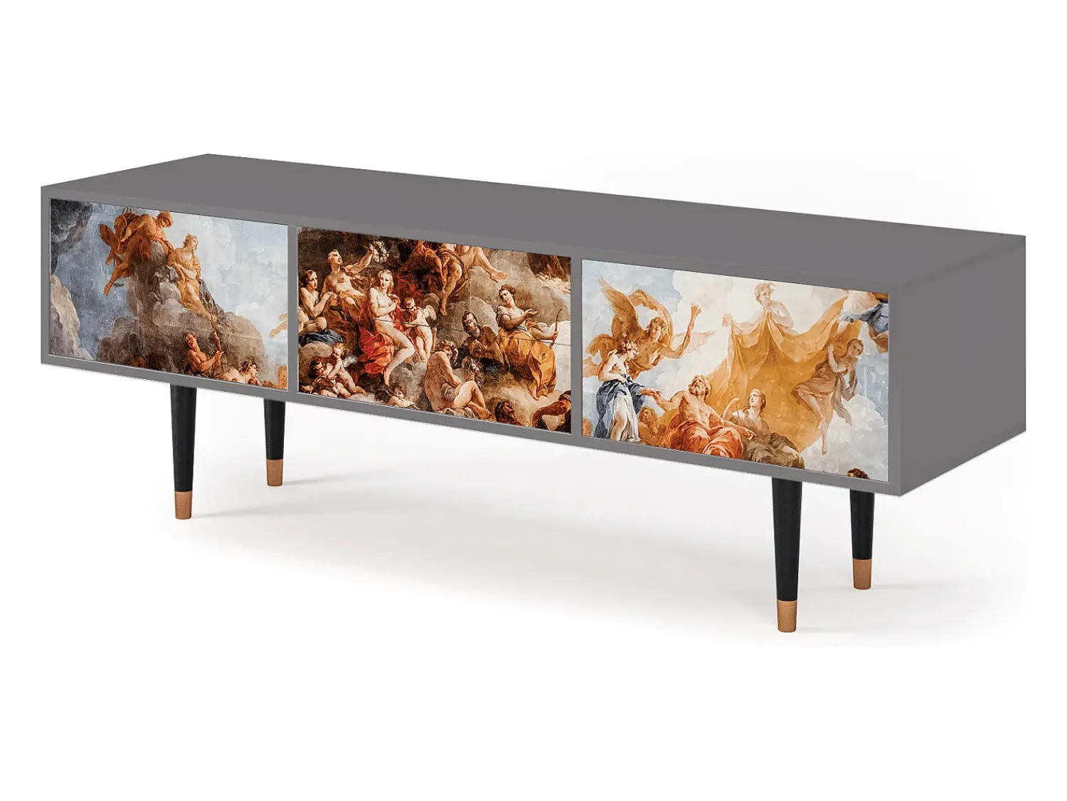 Mueble de TV - 170х59х48 cm - T4 - Versailles, Cinza^ Móvel De Tv