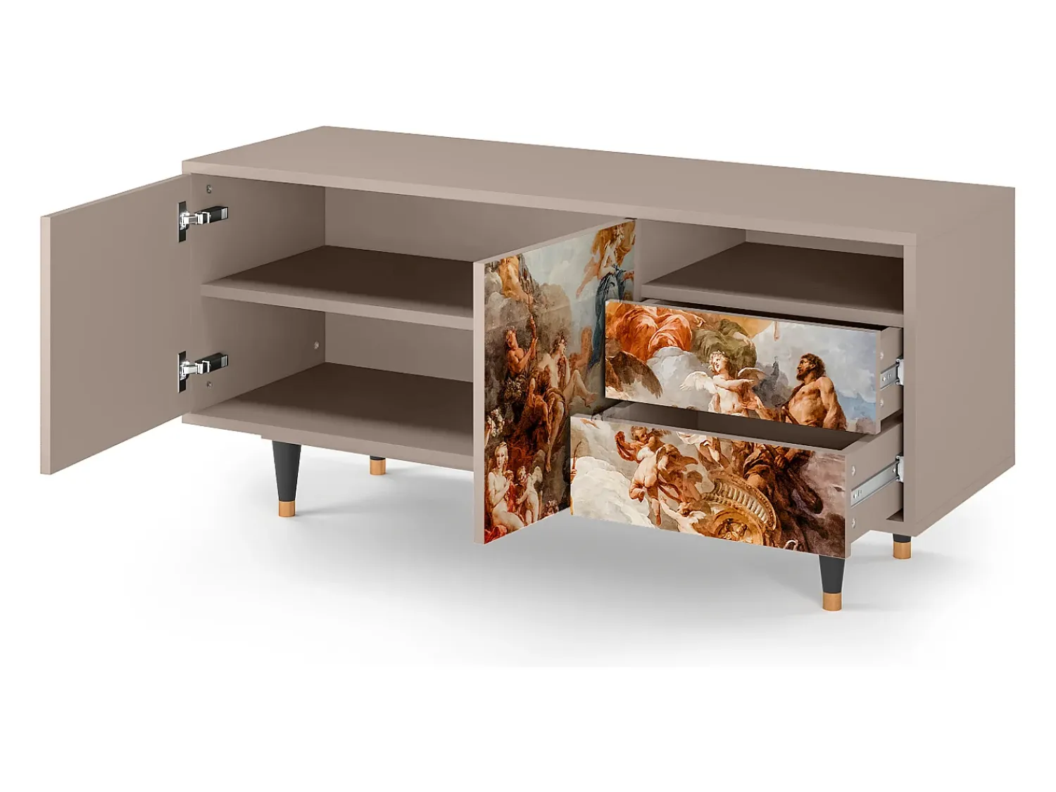 Móvel De Tv| Mueble de TV - 125х56х41 cm - T7 - Versailles, Latte Bege