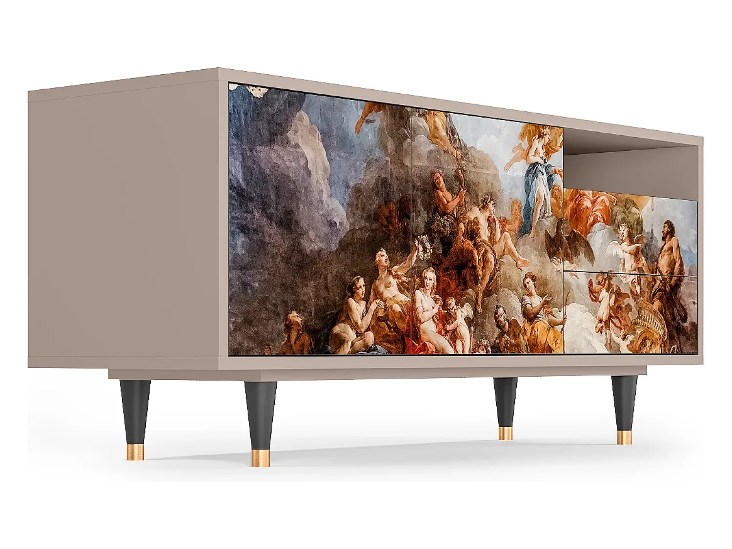 Móvel De Tv| Mueble de TV - 125х56х41 cm - T7 - Versailles, Latte Bege