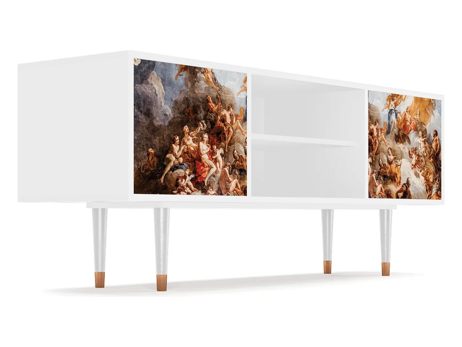 Mueble de TV - 170х69х48 cm - T2 - Versailles, Branco^ Móvel De Tv