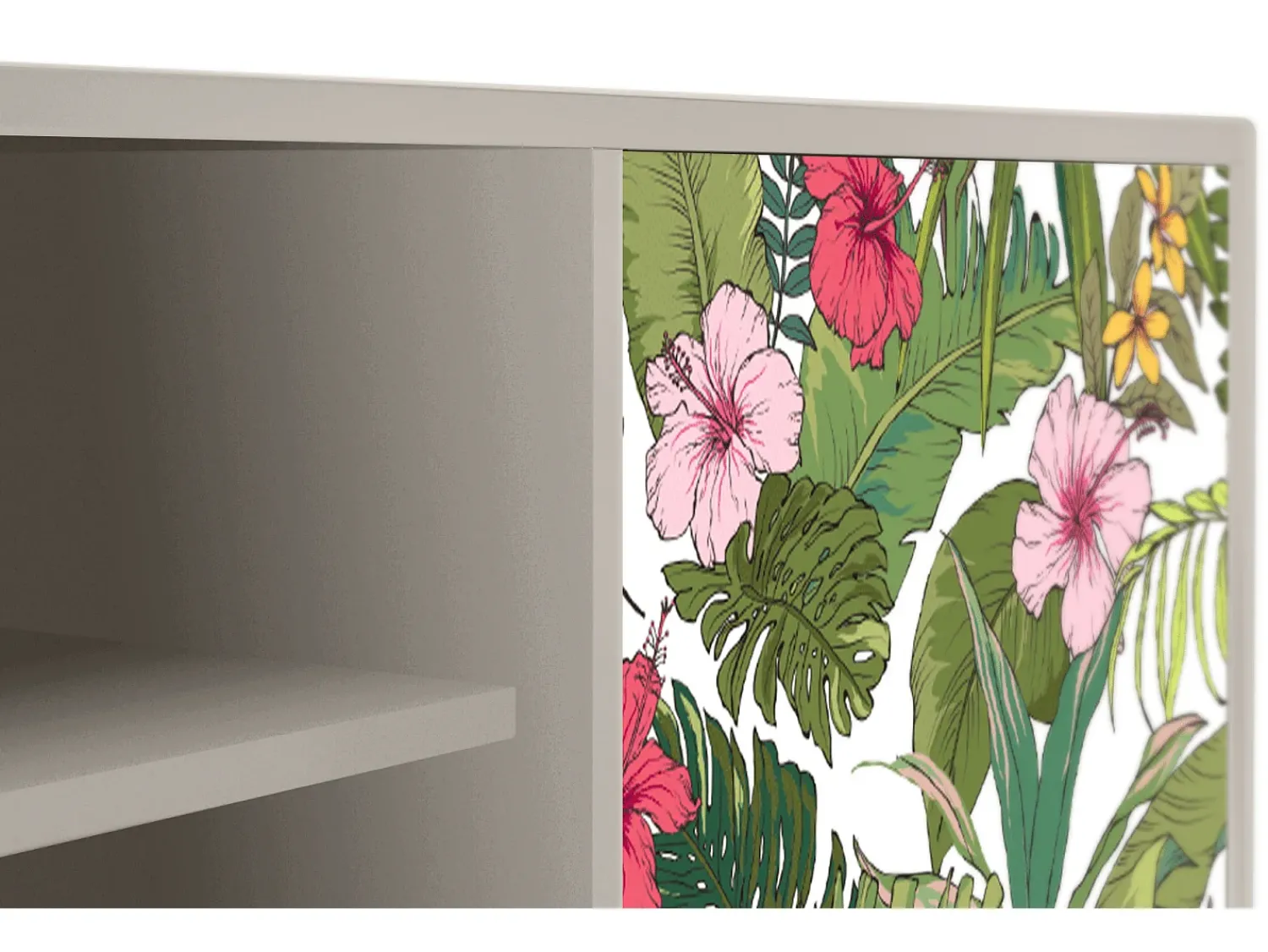 New Mueble de TV - 170х69х48 cm - T2 - Verdant Tropics, Areia Bege