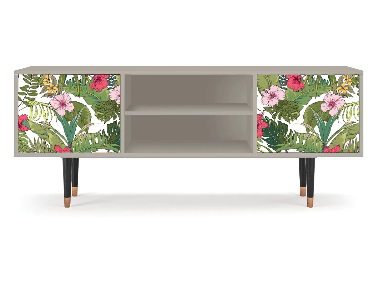 New Mueble de TV - 170х69х48 cm - T2 - Verdant Tropics, Areia Bege