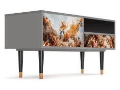 Móvel De Tv| Mueble de TV - 115х59х48 cm - T3 - Versailles, Cinza Cinzento