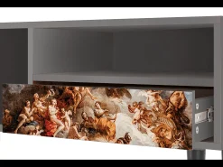 Móvel De Tv| Mueble de TV - 115х59х48 cm - T3 - Versailles, Cinza Cinzento