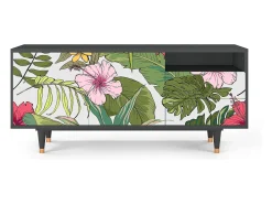 Mueble de TV - 125х56х41 cm - T7 - Verdant Tropics, Antracite^ Móvel De Tv