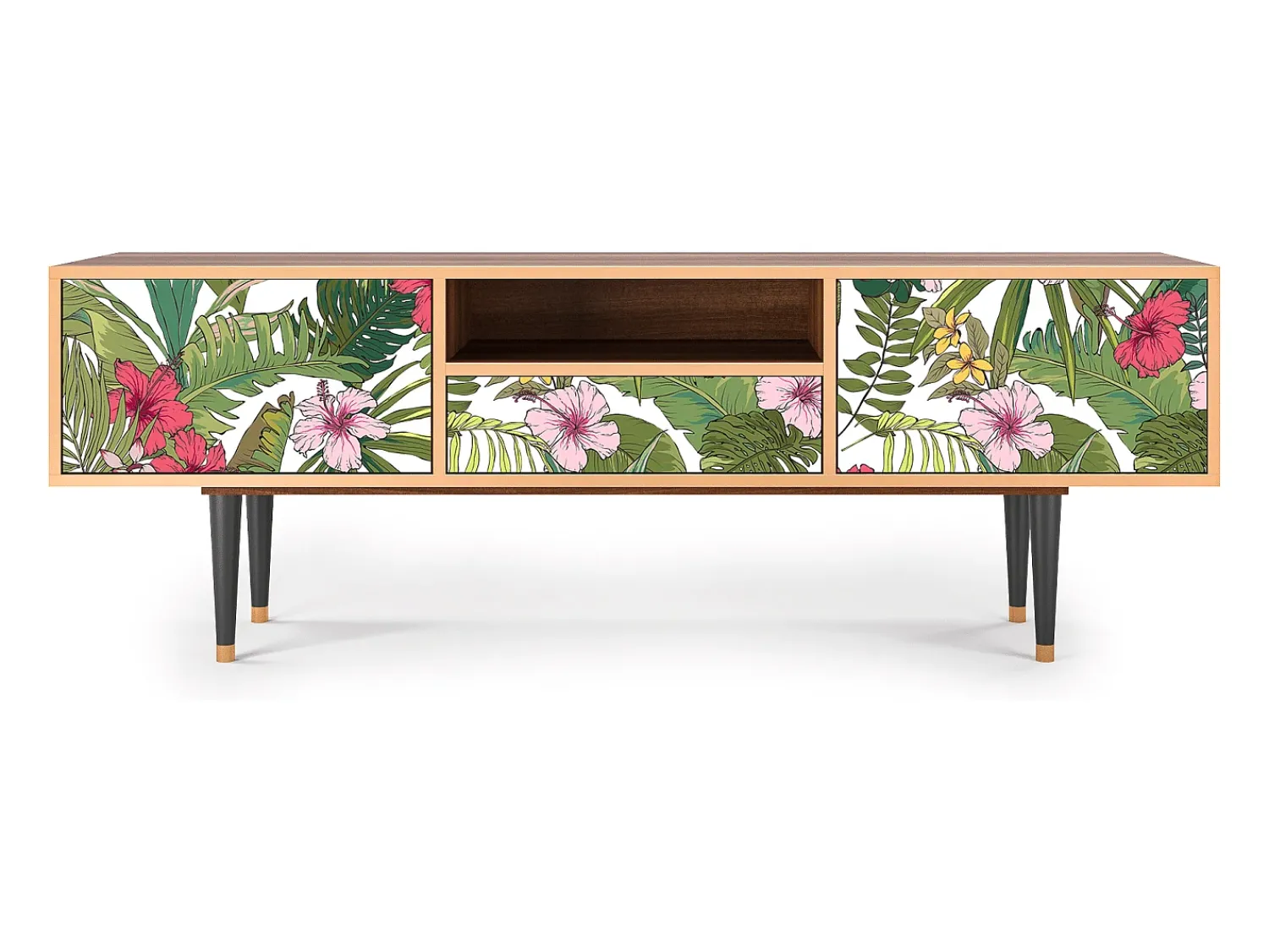 Outlet Mueble de TV - 170х59х41 cm - T6 - Verdant Tropics, Nogueira Castanho